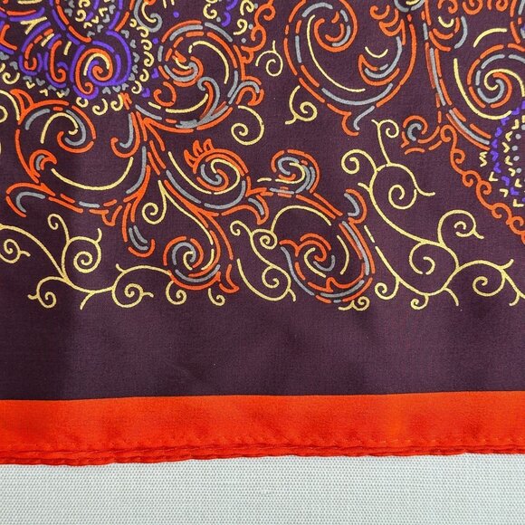 Honey Vintage Silk Paisley Scarf 30" NWT - Picture 9 of 9